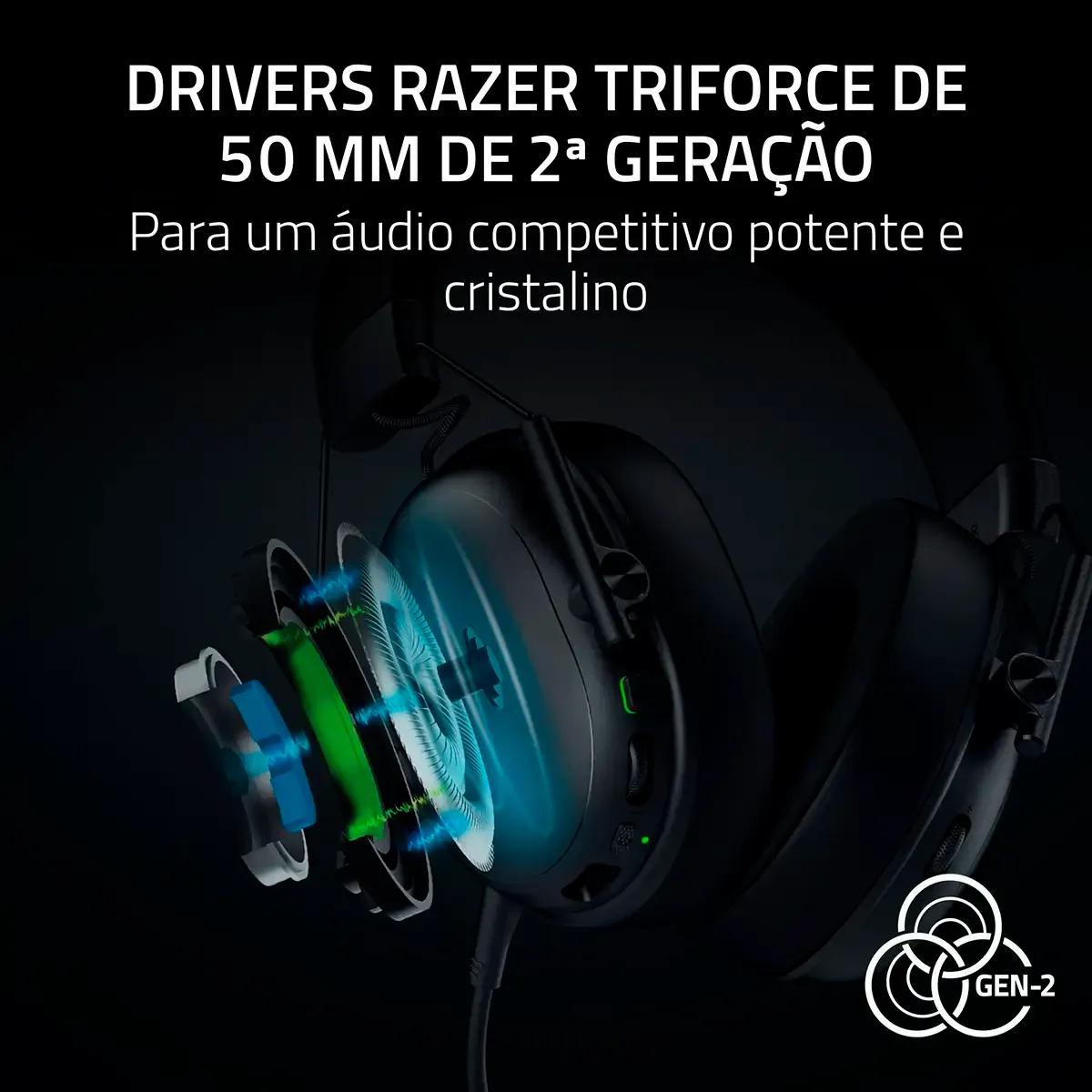 Headset Gaming RAZER BlackShark V3 X HyperSpeed (Binaural - Com fios e sem fios - Circum-aural - Preto) — miniatura 2