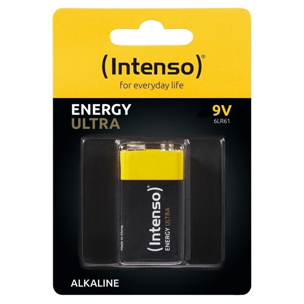 Pilha Alcalina INTENSO Energy Ultra 9V 6LR61 E-Block (Preto/Amarelo)