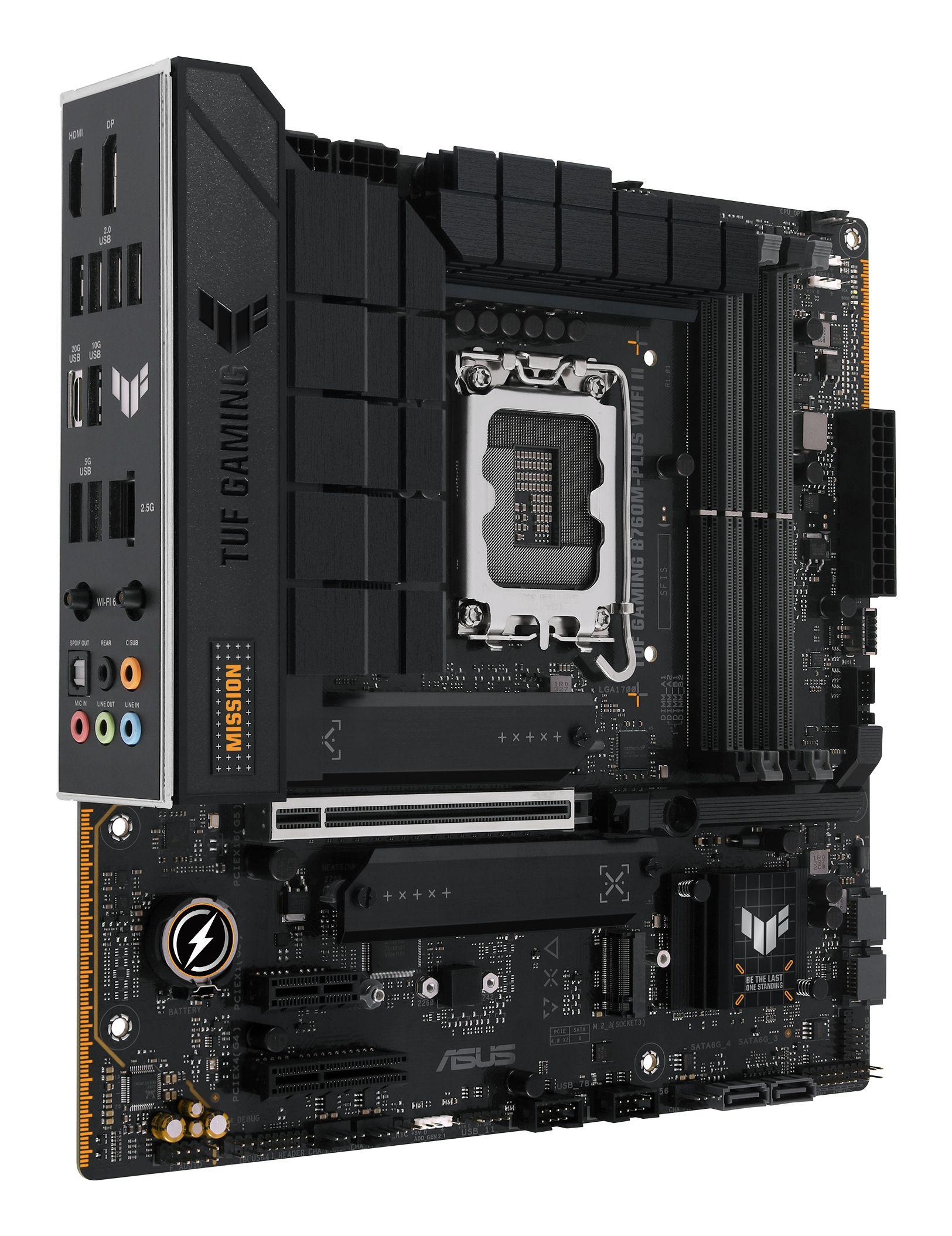 Motherboard ASUS TUF GAMING B760M-PLUS WIFI II (LGA 1700 - micro ATX - Duplo canal - Preto), miniatura 2