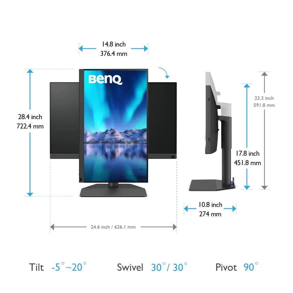 Monitor BENQ PhotoVue SW272QN (27" - IPS - 60 Hz - Preto) — miniatura 5