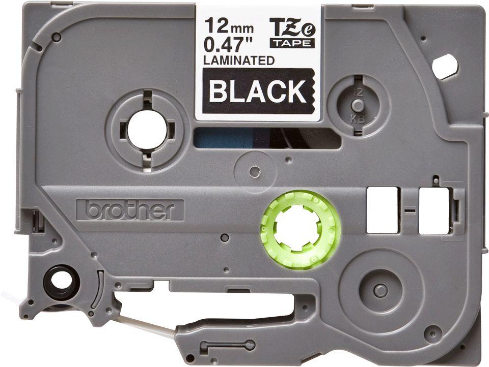 Fita Laminada de Etiquetas BROTHER TZe-335 (Branco sobre Preto), miniatura 3