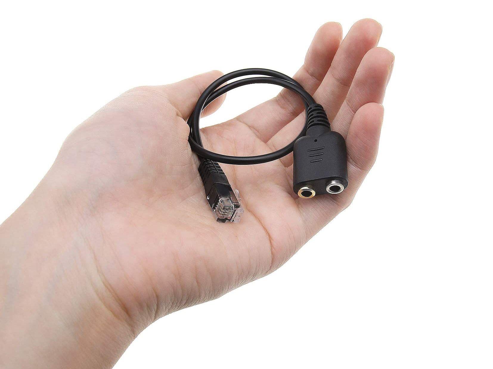 Cabo Adaptador de Áudio EQUIP 147944 (RJ-9 Macho para 2 x Jack 3,5 mm Fêmea - 0,25 m - Preto), miniatura 8