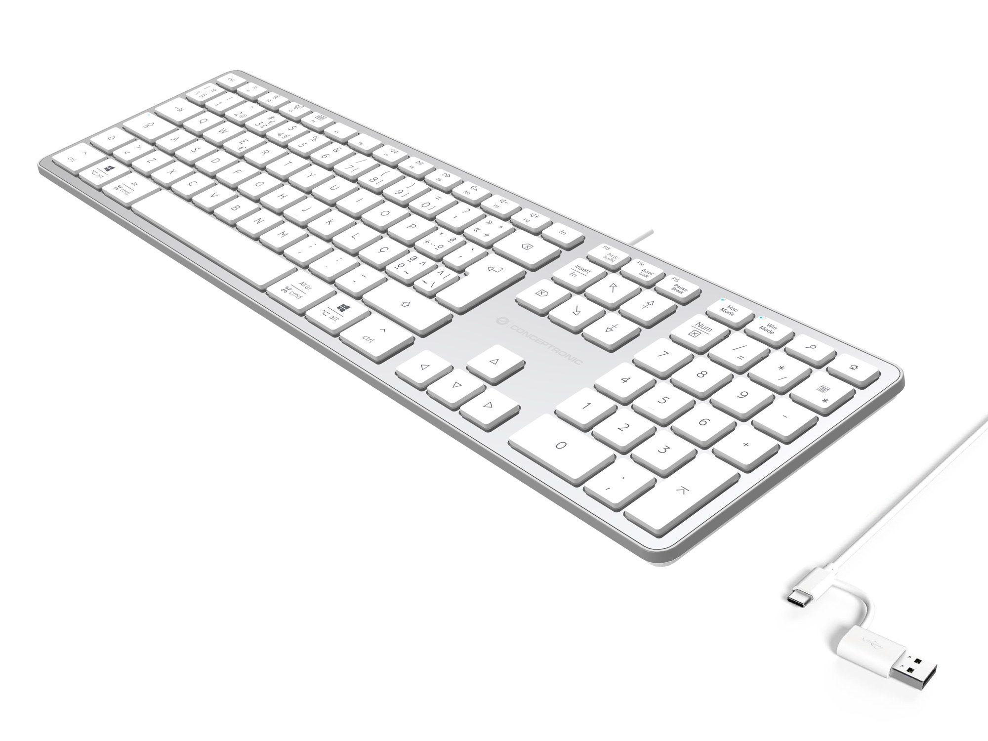Teclado CONCEPTRONIC KAYNE02WPT (Português - Tamanho completo - USB - Branco) — miniatura 4