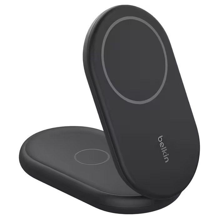 Base de Carregamento Sem Fios 2 em 1 BELKIN WIZ028VFBK (15 W - Auscultadores, Smartphone - Qi2 - Preto), miniatura 2