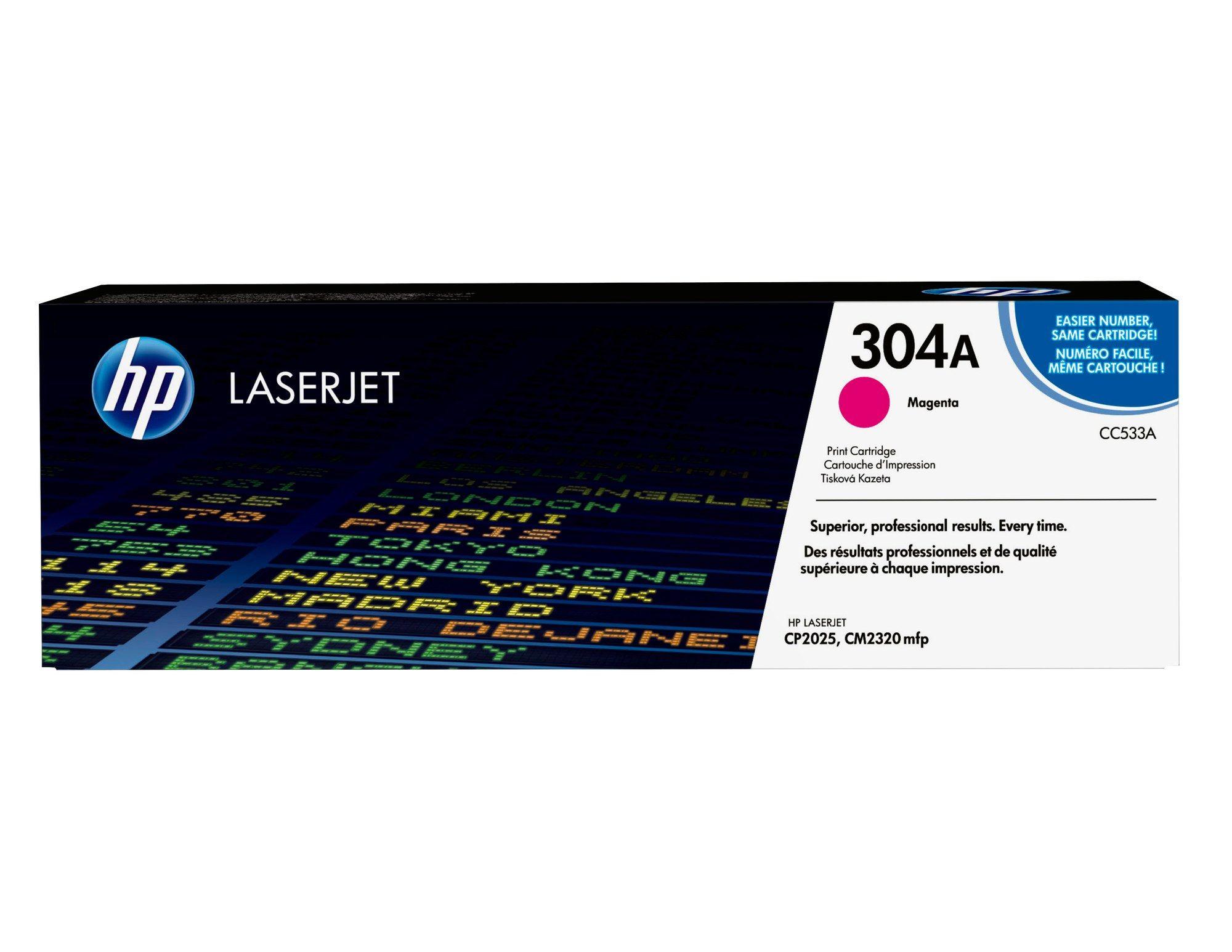 Toner HP CC533A (2800 páginas - HP LaserJet CM2320, CP2025 - Magenta)
