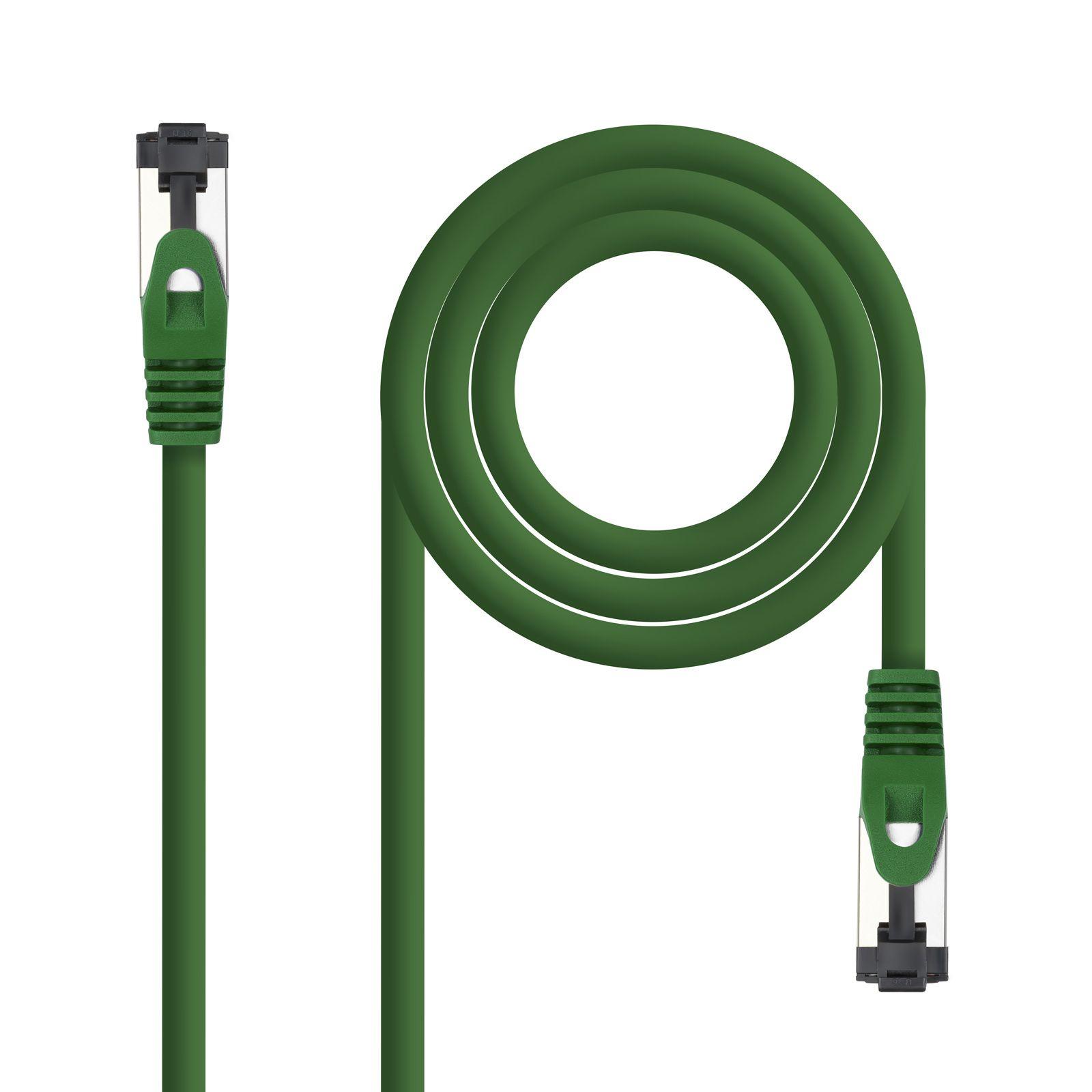 Cabo de Rede NANOCABLE 10.20.2002-GR (2 m - Cat8.1 - RJ-45 - Verde)
