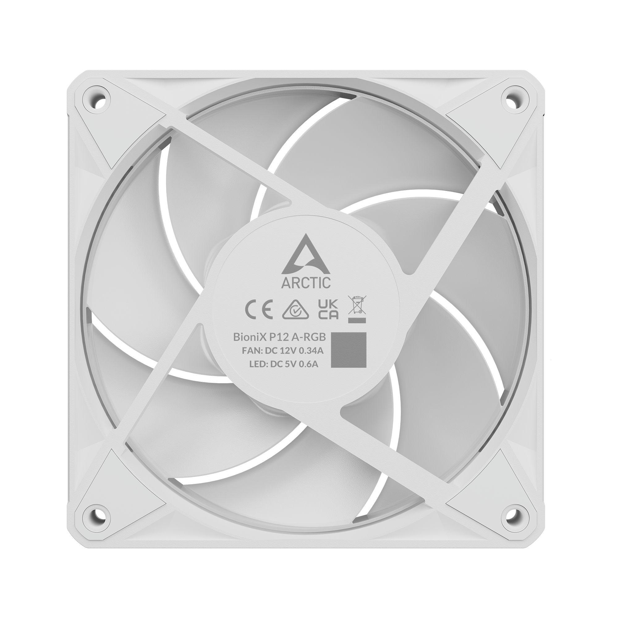Ventoinha para Caixa PC ARCTIC BioniX P12 A-RGB (Branco) — miniatura 7