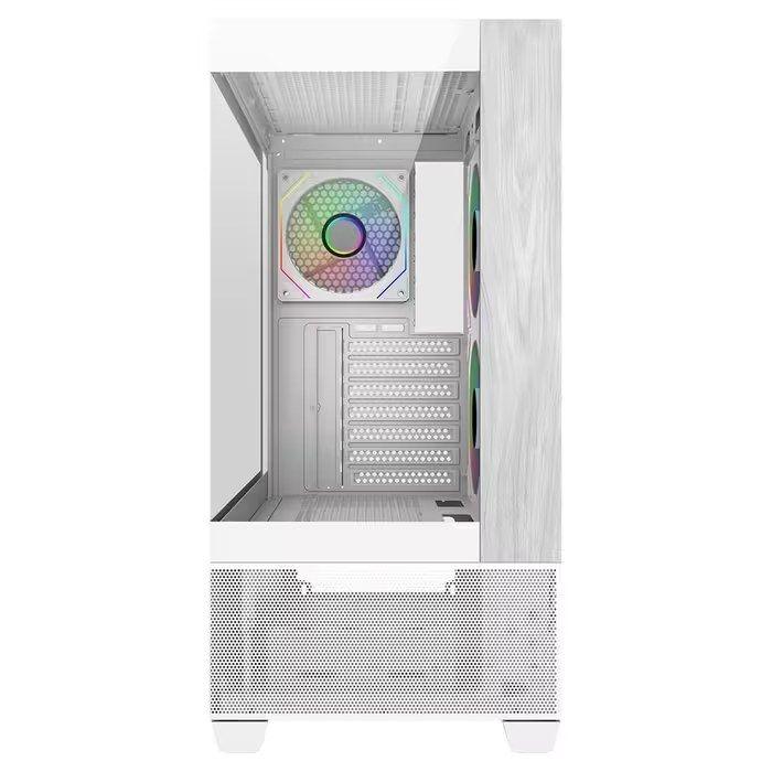 Caixa PC COOLER MASTER Elite 690 Wood (ATX, ITX, micro ATX - Midi Tower - Aço, vidro temperado, madeira - Branco) — miniatura 3