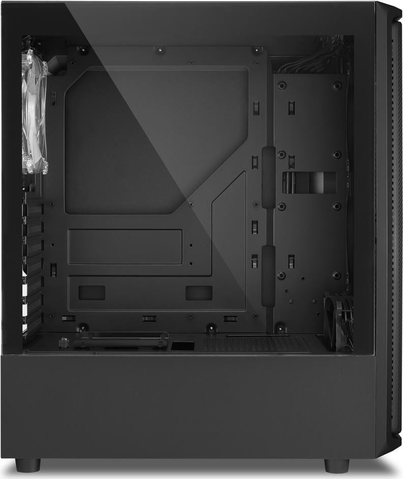 Caixa de Computador SHARKOON SK3 RGB (ATX, Micro ATX, Mini-ITX - Midi Tower - RGB multicolorida - Preto)