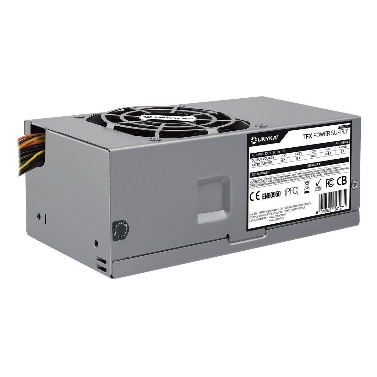 Fonte de Alimentação UNYKACH 52014 (TFX - 350 W - Não modular - Prateado)