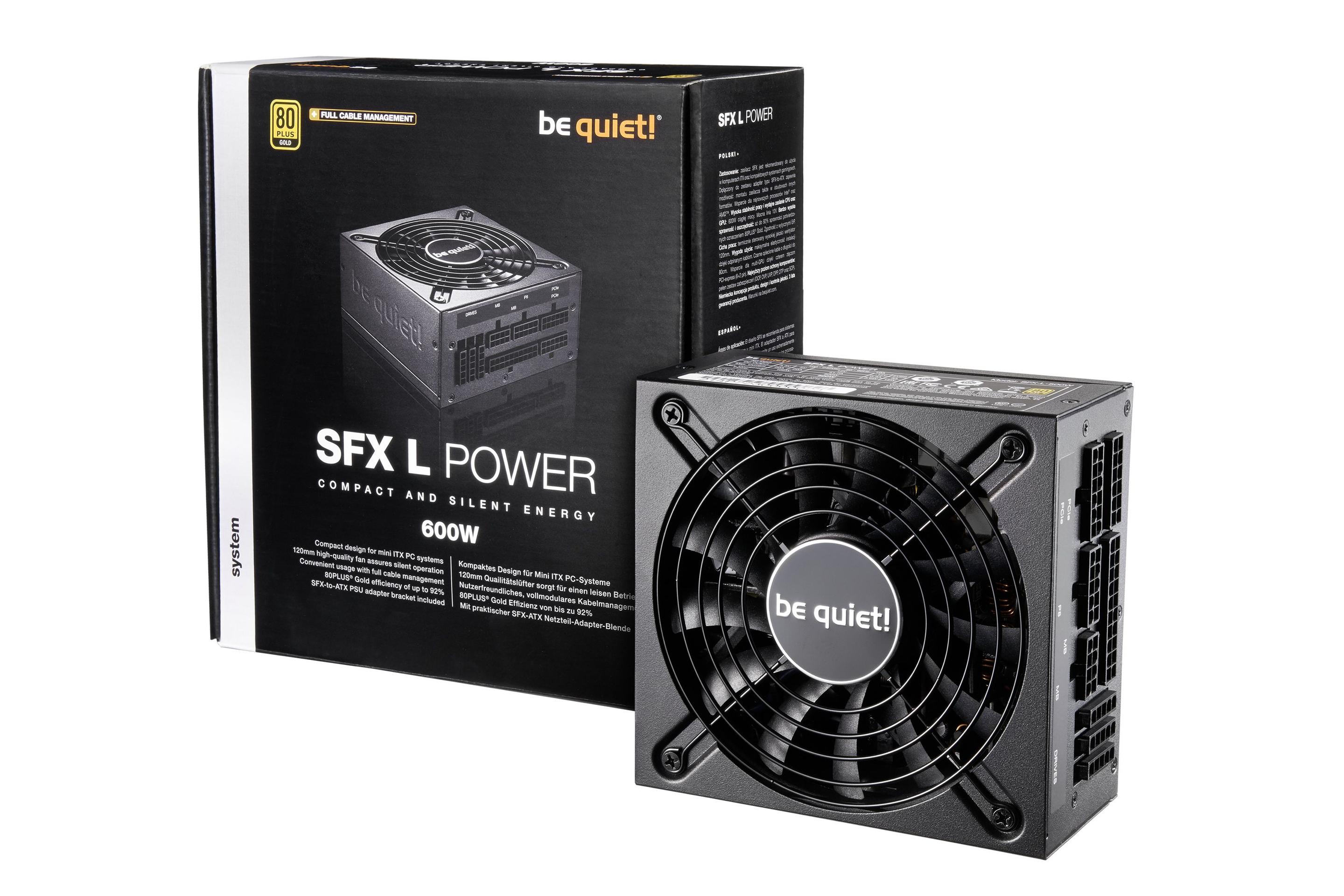Fonte de Alimentação BE QUIET! SFX L Power 600W (Mini-ITX - 600 W - 80 PLUS Gold - Preto), miniatura 3