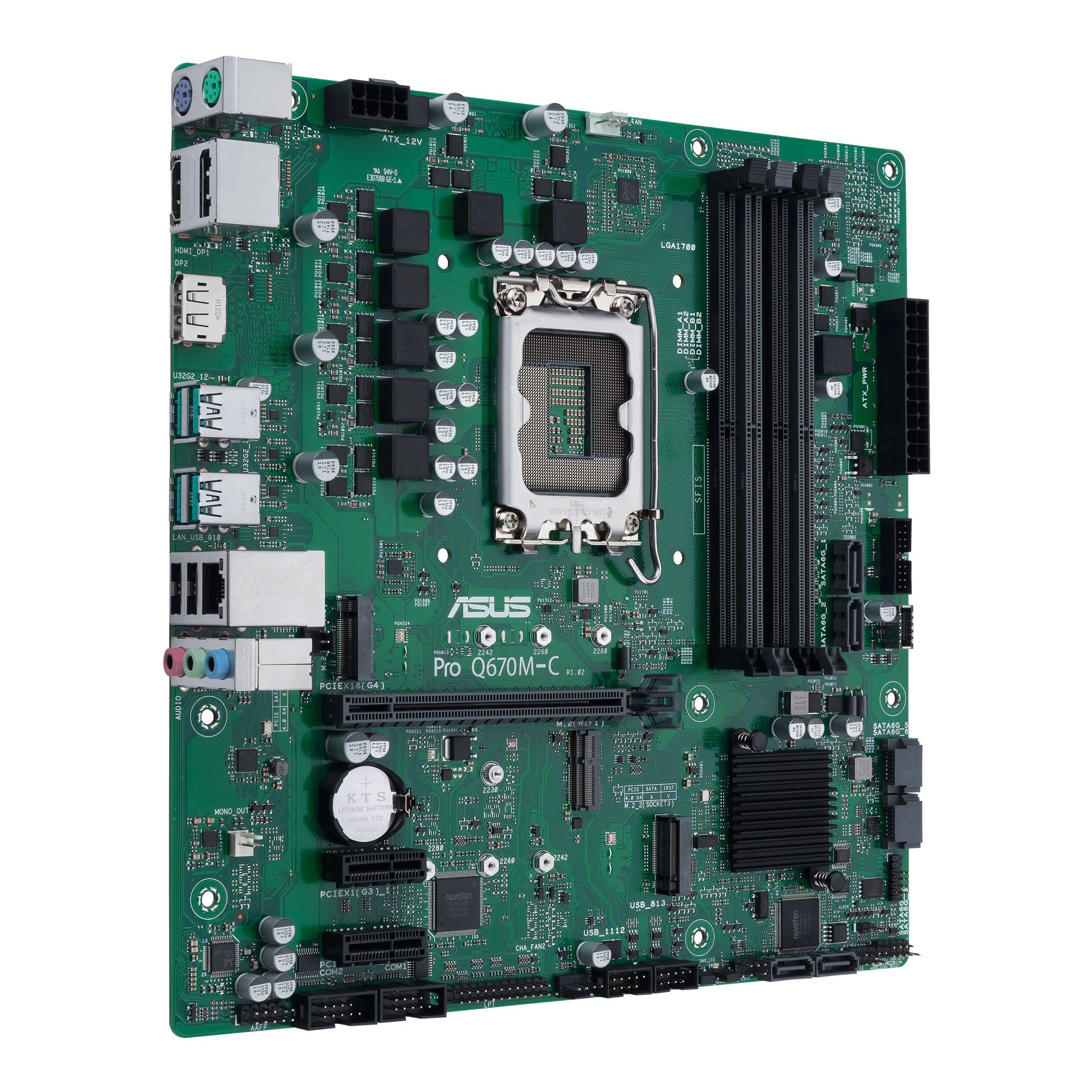 Motherboard ASUS PRO Q670M-C-CSM (LGA 1700 - micro ATX - Duplo canal), miniatura 2