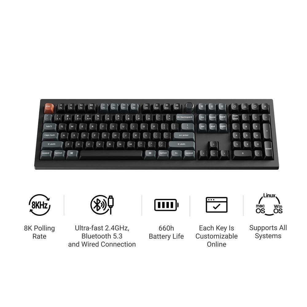 Teclado KEYCHRON V6 Ultra 8K V6U-D4 (100% - USB-C - Preto), miniatura 2