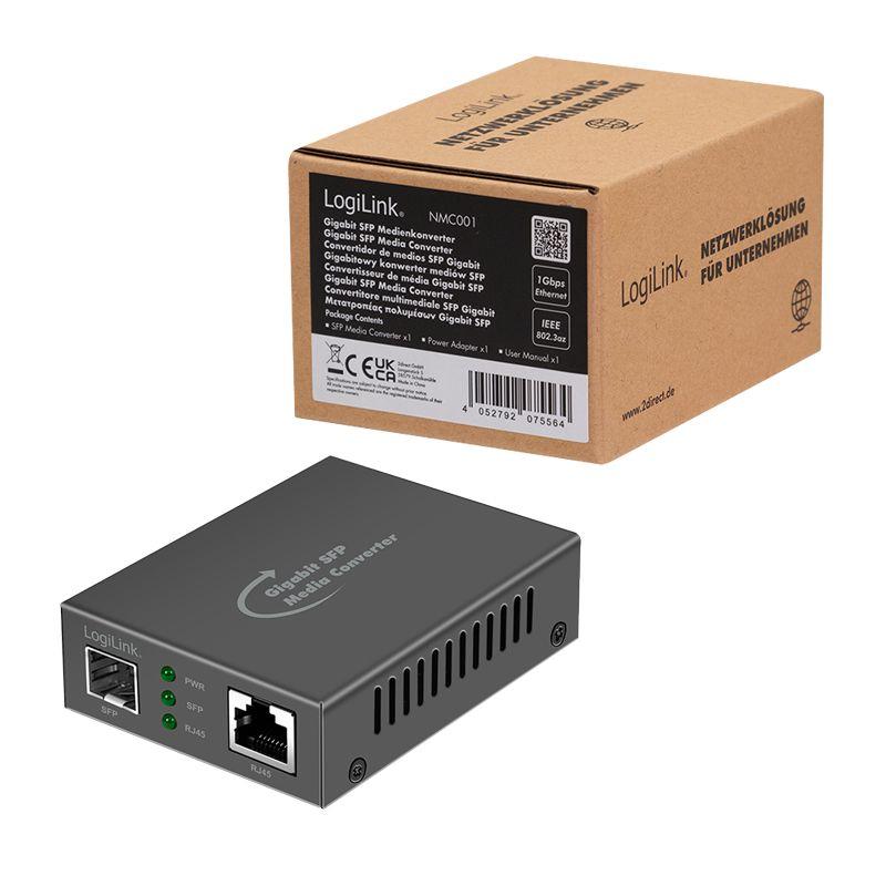 Conversor de Média de Rede LOGILINK NMC001 (1000 Mbit/s - Preto), miniatura 8