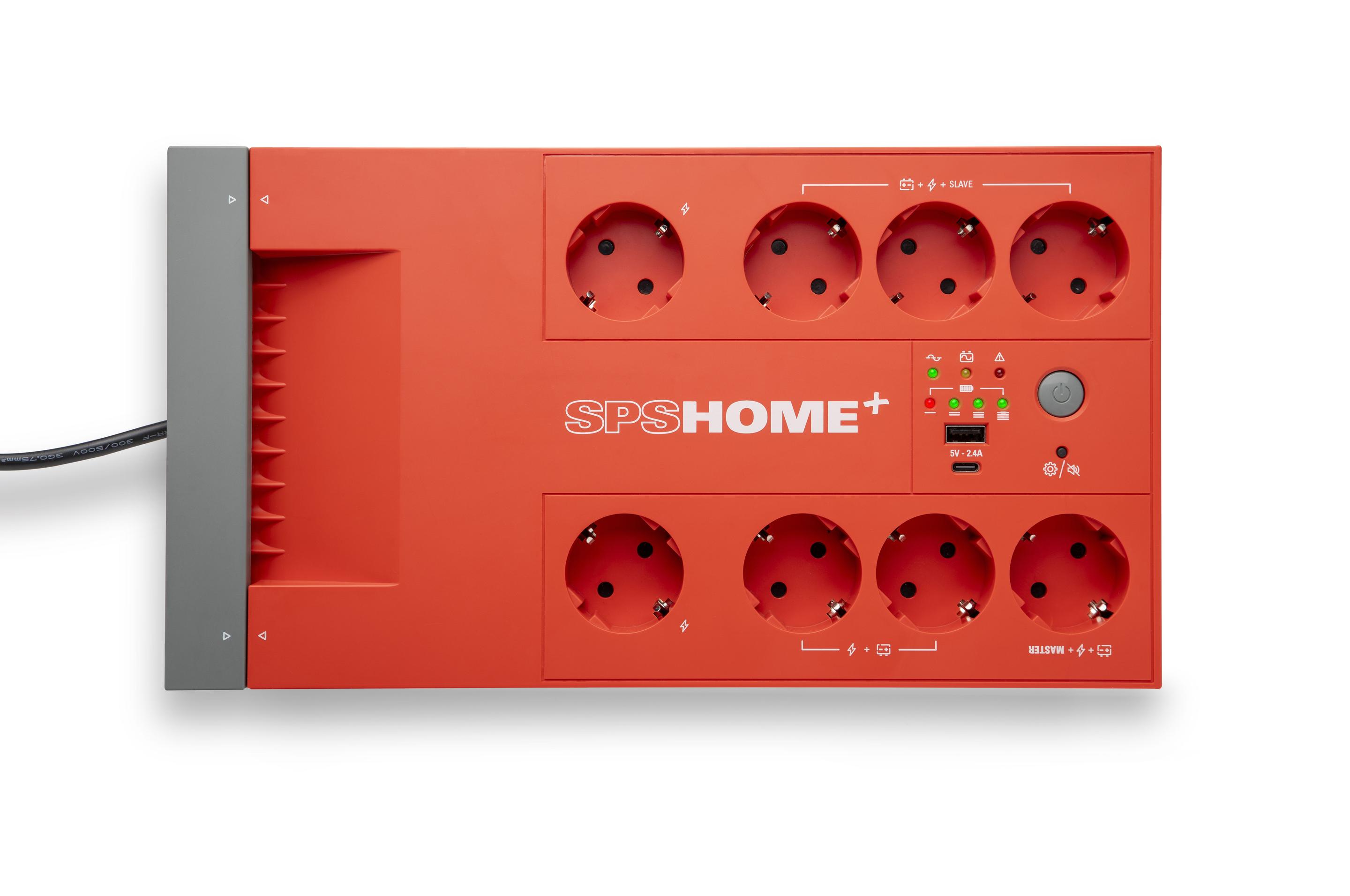 UPS SALICRU SPS 1000 HOME+ (USB Tipo A / USB Tipo C - Tipo F - Laranja), miniatura 2