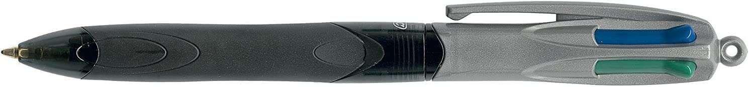 Esferográfica BIC 4 Colours Grip Pro (Cinzento/Preto Transparente)