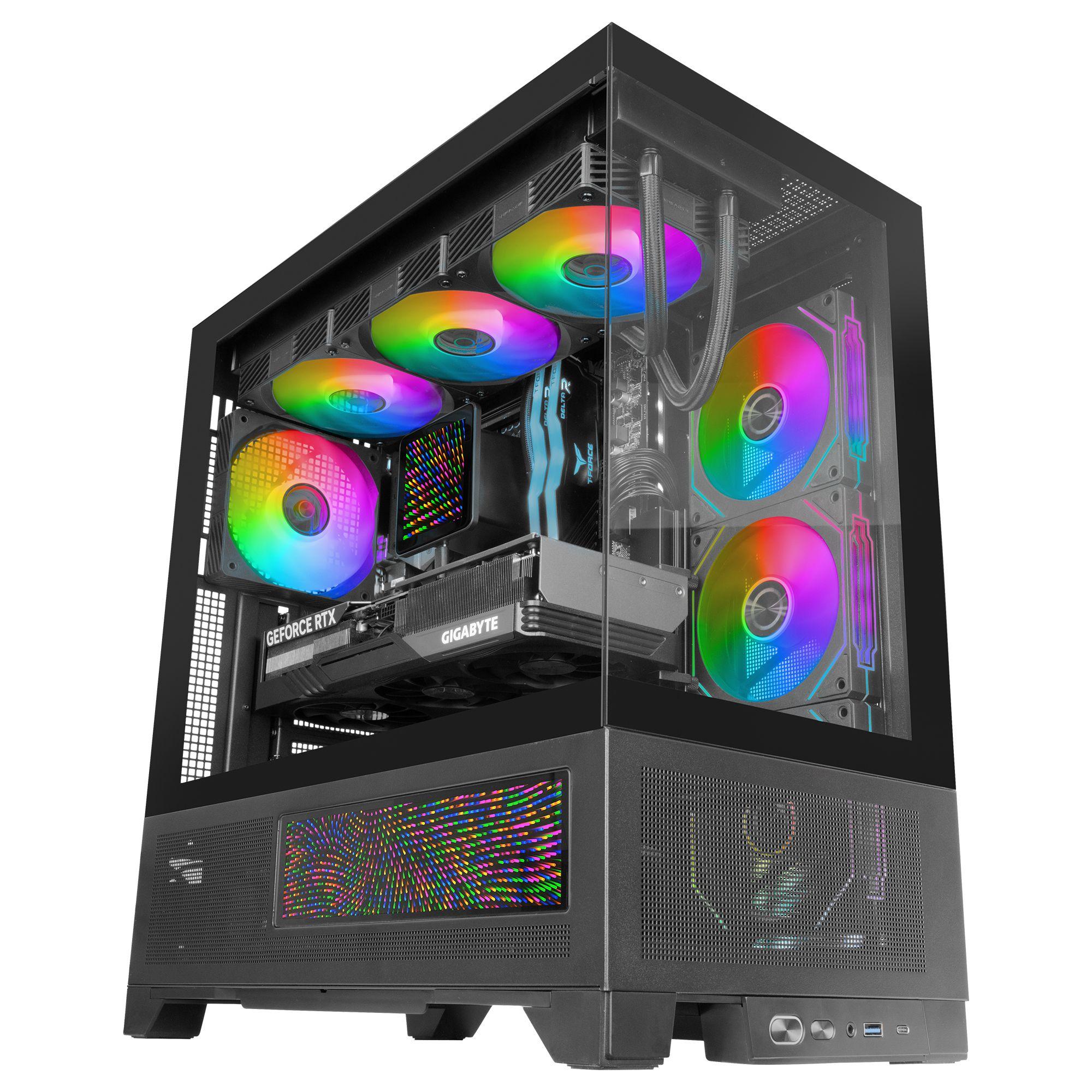 Caixa PC MARS GAMING MCLCDX (Ecrã IPS 9,16" - Preto)