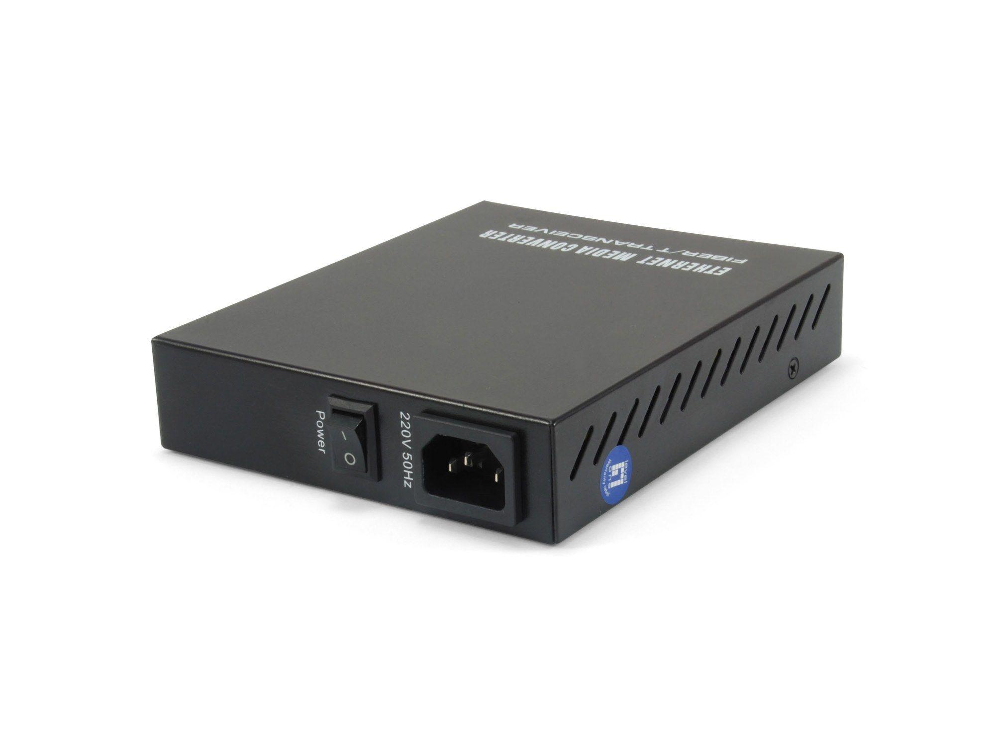 Conversor de Media Gigabit Gerido LEVELONE GVM-1000 (Gigabit Ethernet - 1000 Mbit/s - Preto)