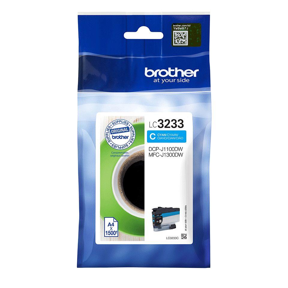 Tinteiro BROTHER LC3233C (1500 páginas - Ciano)
