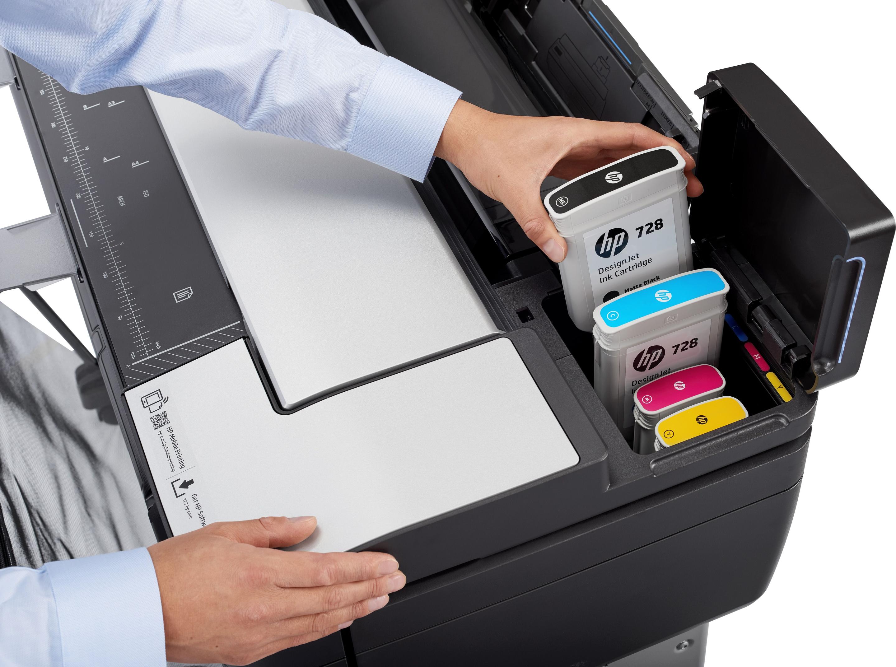 Plotter Multifunções HP DesignJet T830 24" (USB Tipo-A - Preto e Prateado), miniatura 11