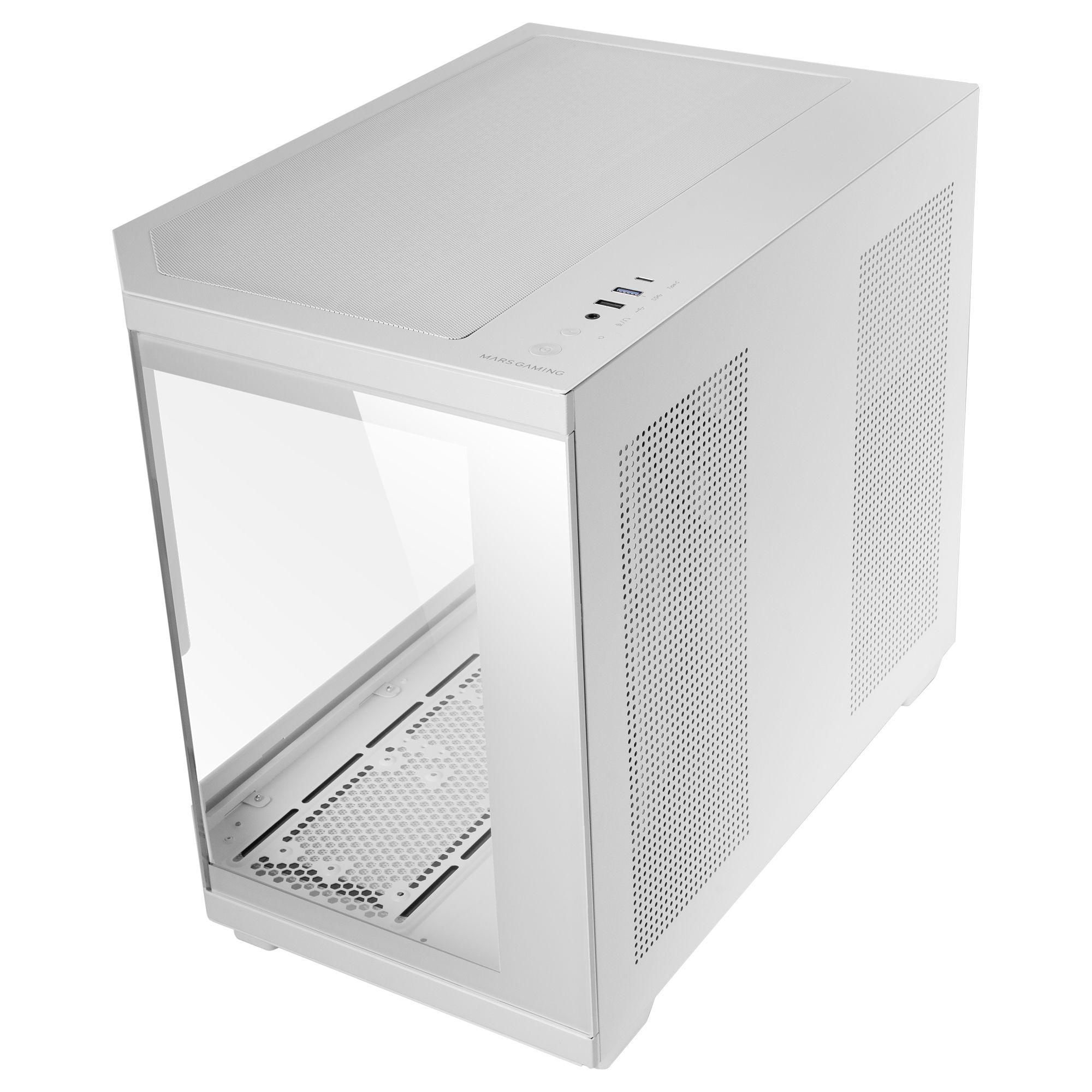 Caixa PC MARS GAMING MC3TCORELCDM (Micro-ATX - Ecrã IPS 7,2" - Branco) — miniatura 4