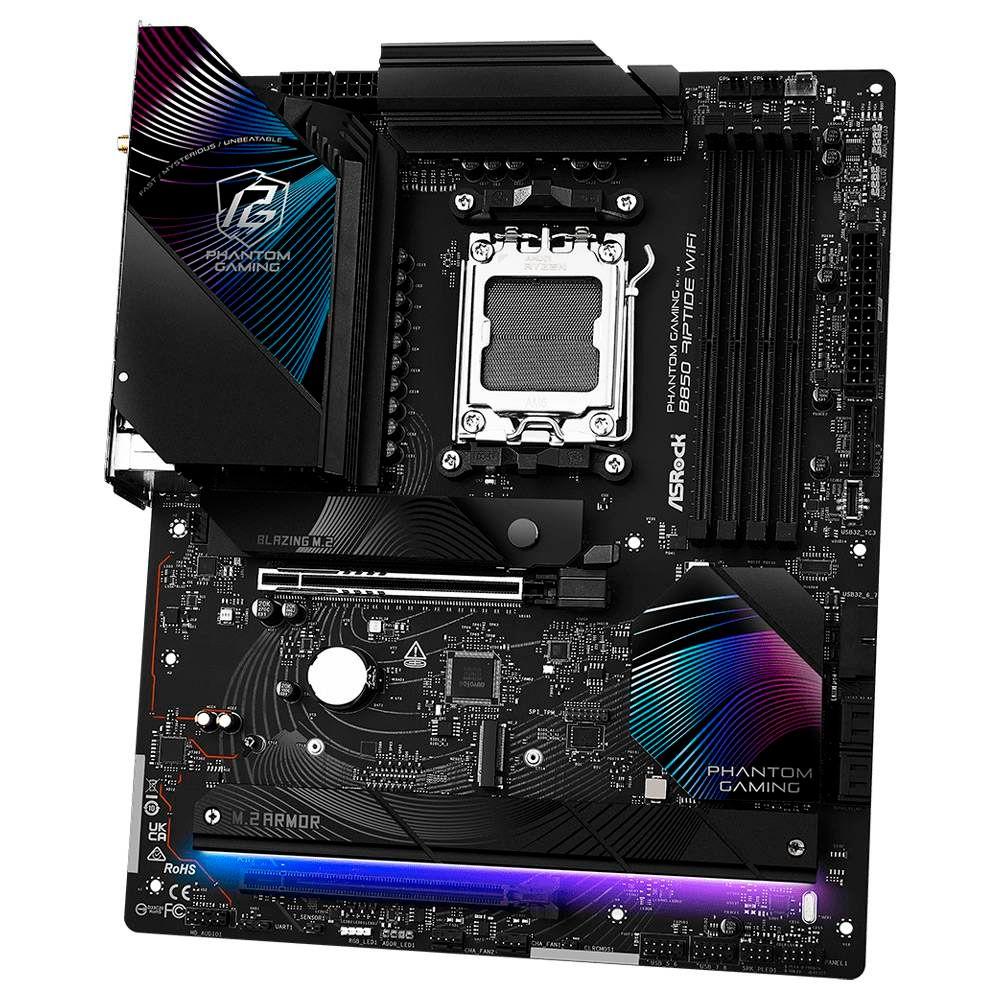 Motherboard ASROCK Phantom Gaming B850 Riptide WiFi (AM5 - ATX - Duplo canal - Preto) — miniatura 4