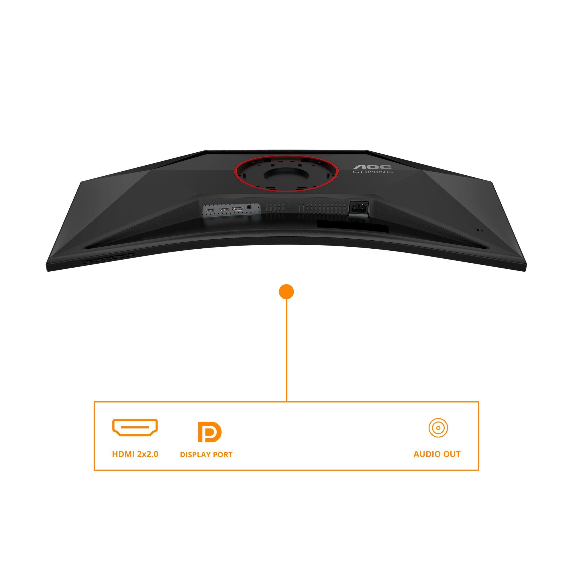 Monitor AOC CU34G4/69 (34" - Fast VA - 180 Hz - Preto/Vermelho) — miniatura 4