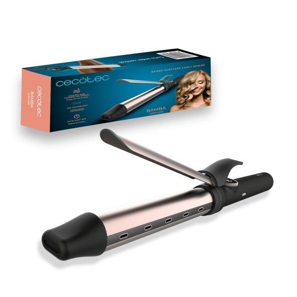 Modelador de Cabelo CECOTEC Bamba SurfCare Curly Sphere (Turmalina cerâmica - Preto e Rosa)