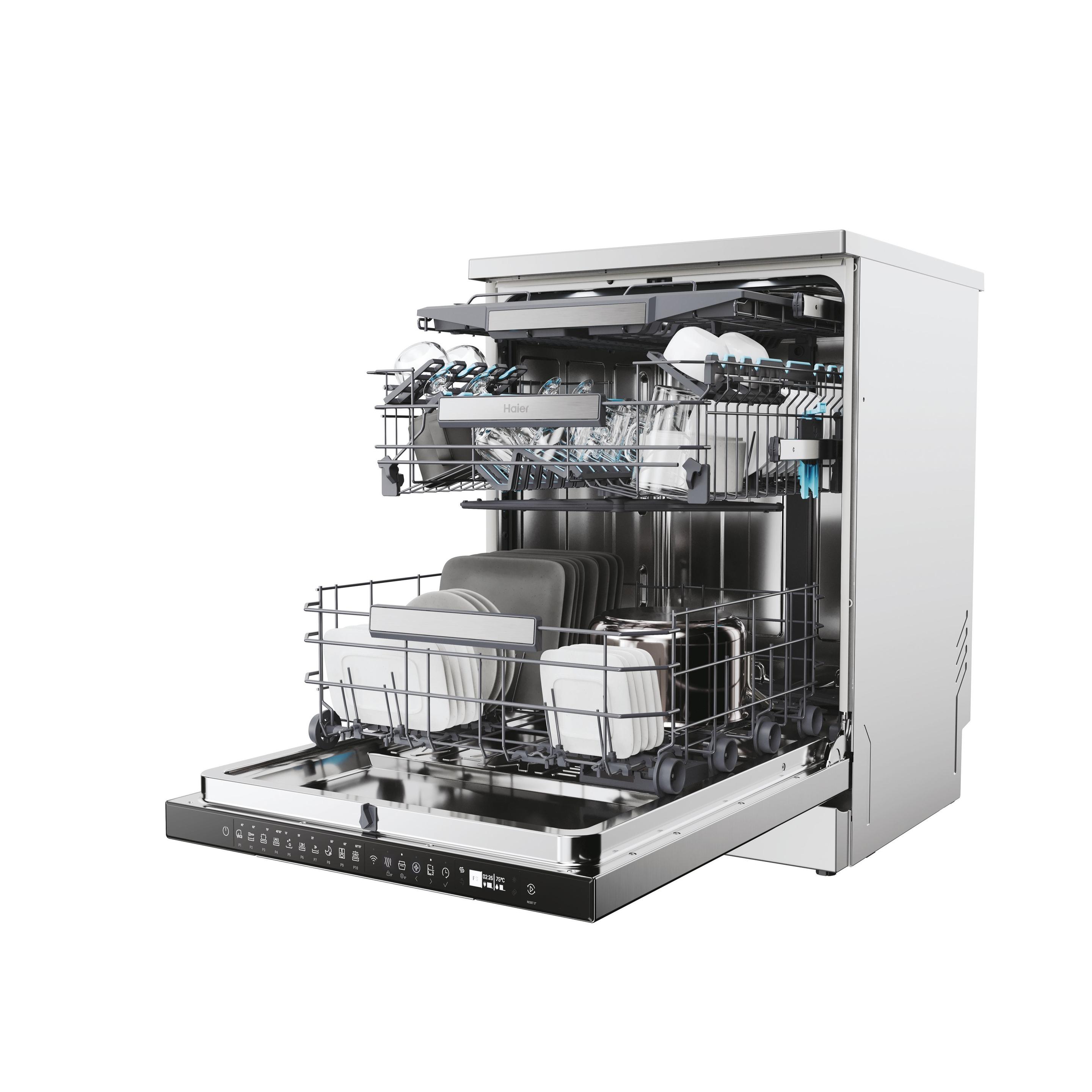 Máquina de Lavar Loiça Independente HAIER XF6B2M3PX (16 talheres - B - 9,5 l - Prateado), miniatura 5