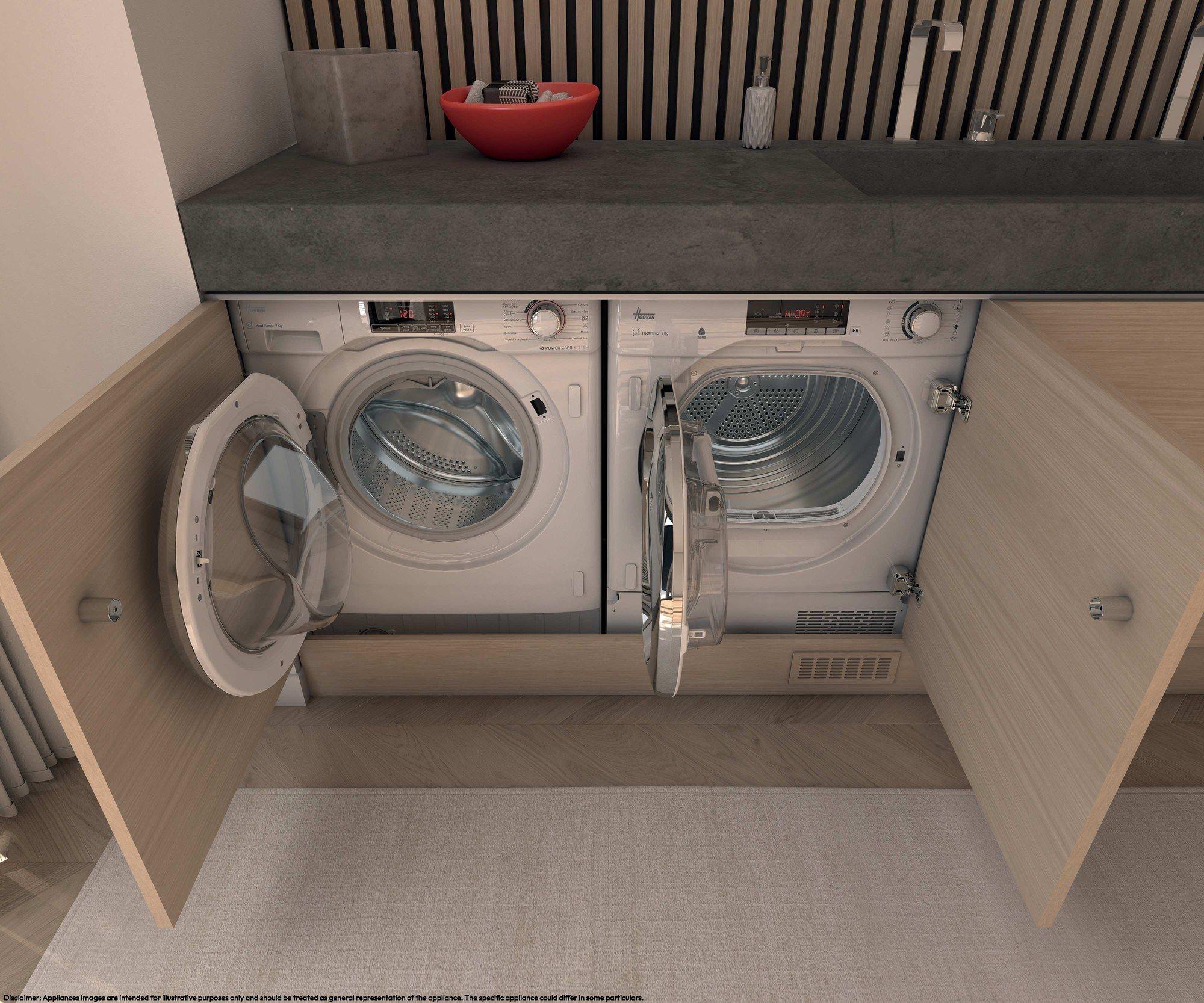 Máquina de Secar Roupa Encastre HOOVER BHTDH7A2TCES (Altura 85 cm - 85 cm - 7 kg - Branco) — miniatura 6