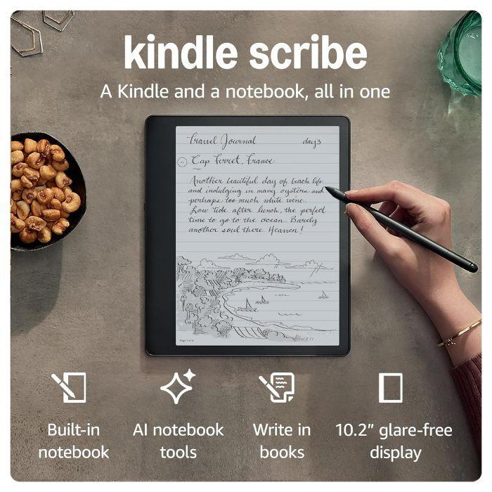 Leitor de Livros Eletrónicos AMAZON Kindle Scribe Gen.1 2023 (E Paper - 16GB - Cinzento) — miniatura 3