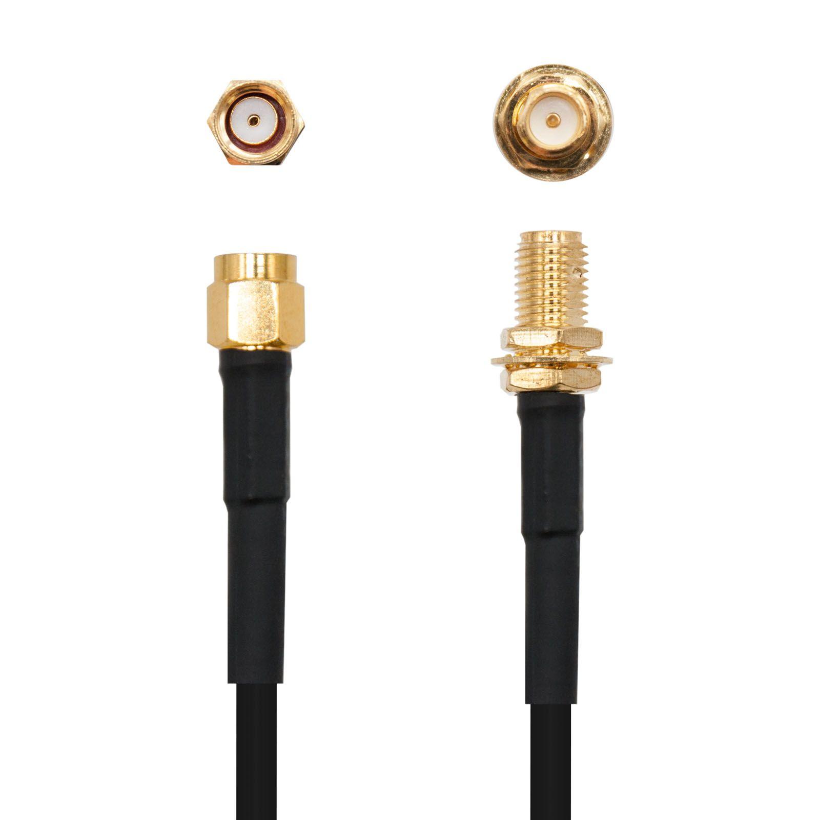Cabo Coaxial SMA NANOCABLE 10.26.2004 (4 m - SMA Macho/SMA Fêmea - Preto) — miniatura 2