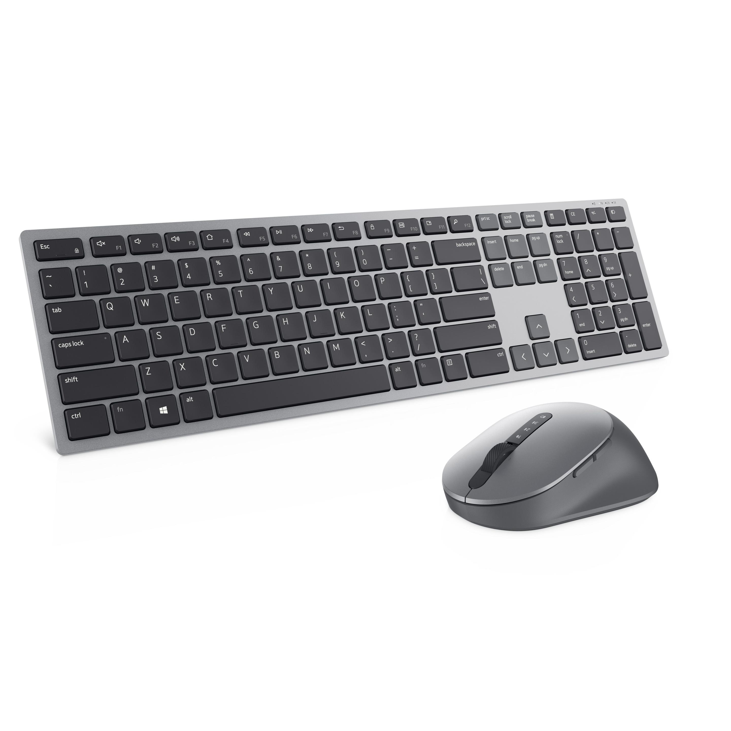 Conjunto de Teclado e Rato DELL KM7321W (Alemão - Tamanho completo - RF sem fios e Bluetooth - Cinzento e Titânio), miniatura 7