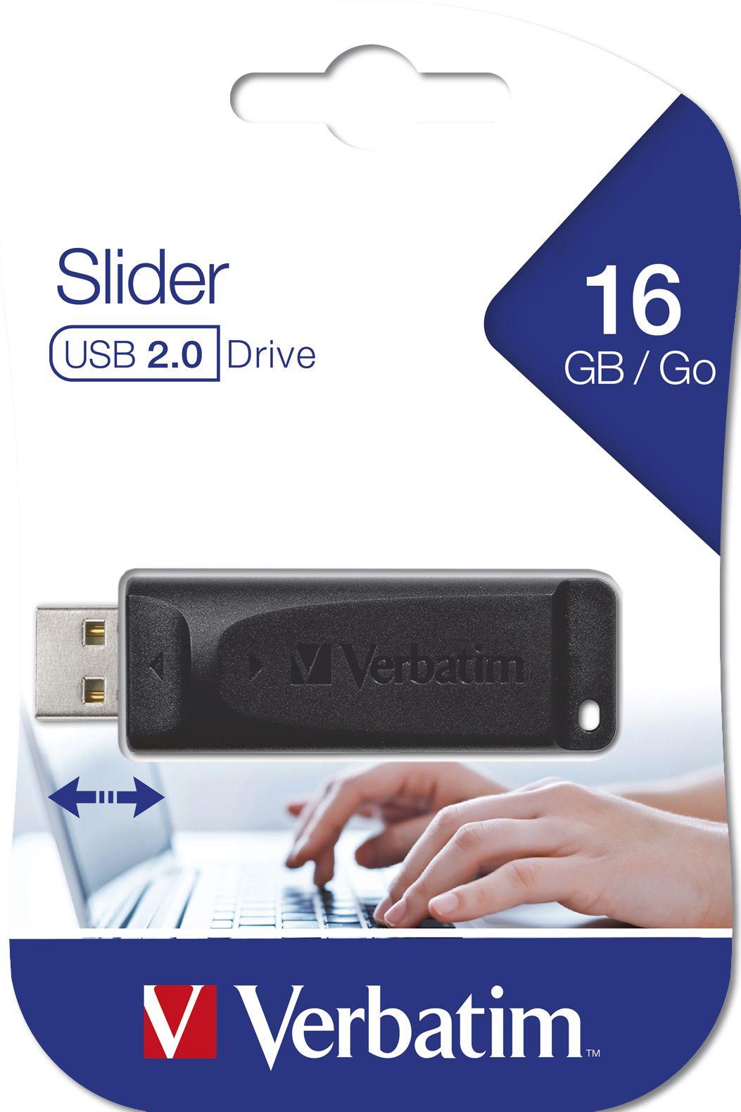 Pen USB VERBATIM Store 'n' Go Slider (Slide - USB Type-A - 10 MB/s - Preto) — miniatura 6
