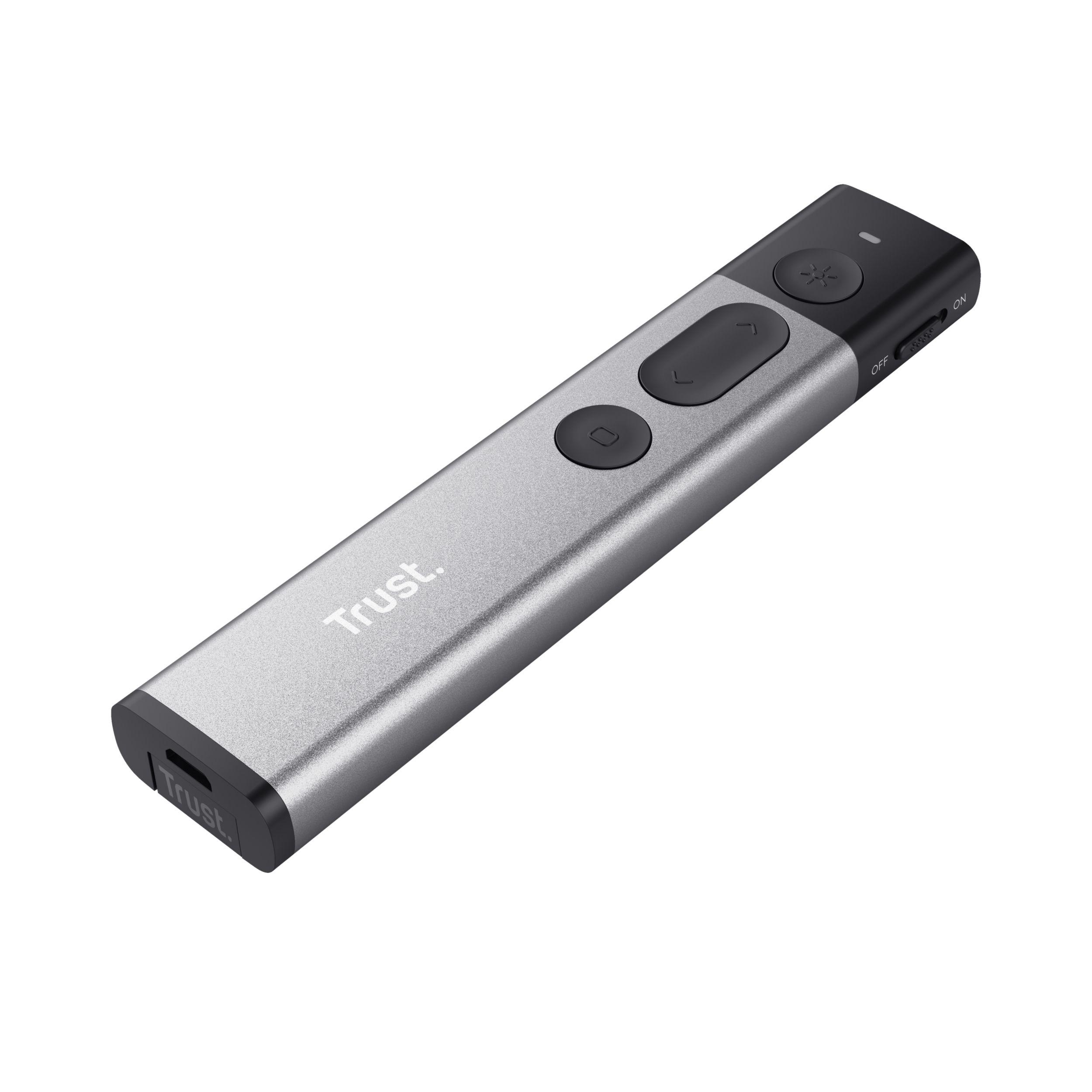 Apresentador TRUST Kazun (Micro-USB - Computador, portátil - Sem fios - Alumínio e Preto) — miniatura 2