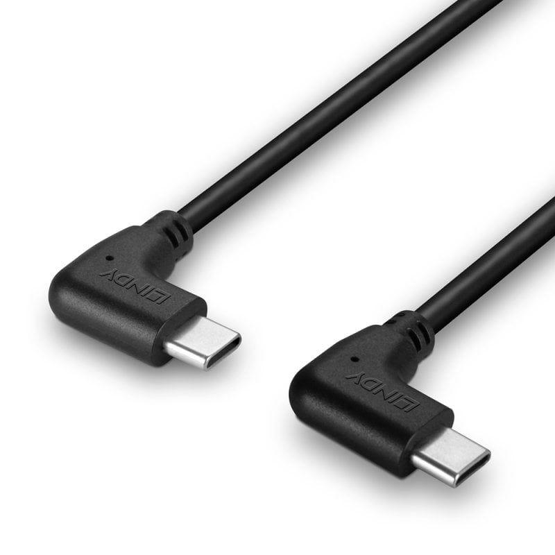 Cabo USB-C LINDY 32008 (0,5 m - USB C - Preto) — miniatura 5