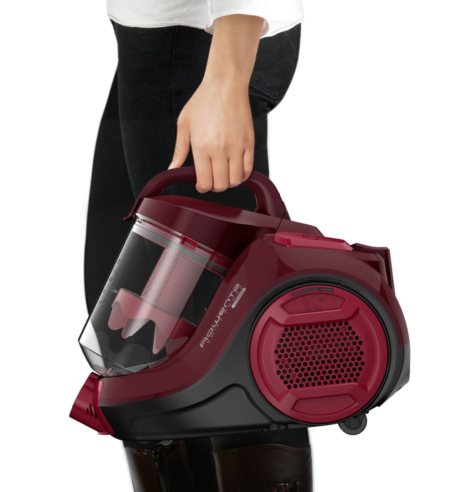 Aspirador Sem Saco ROWENTA RO2933EA (Altura 30,4 cm - 21 kPa - 1,2 l - Preto e Bordô), miniatura 5