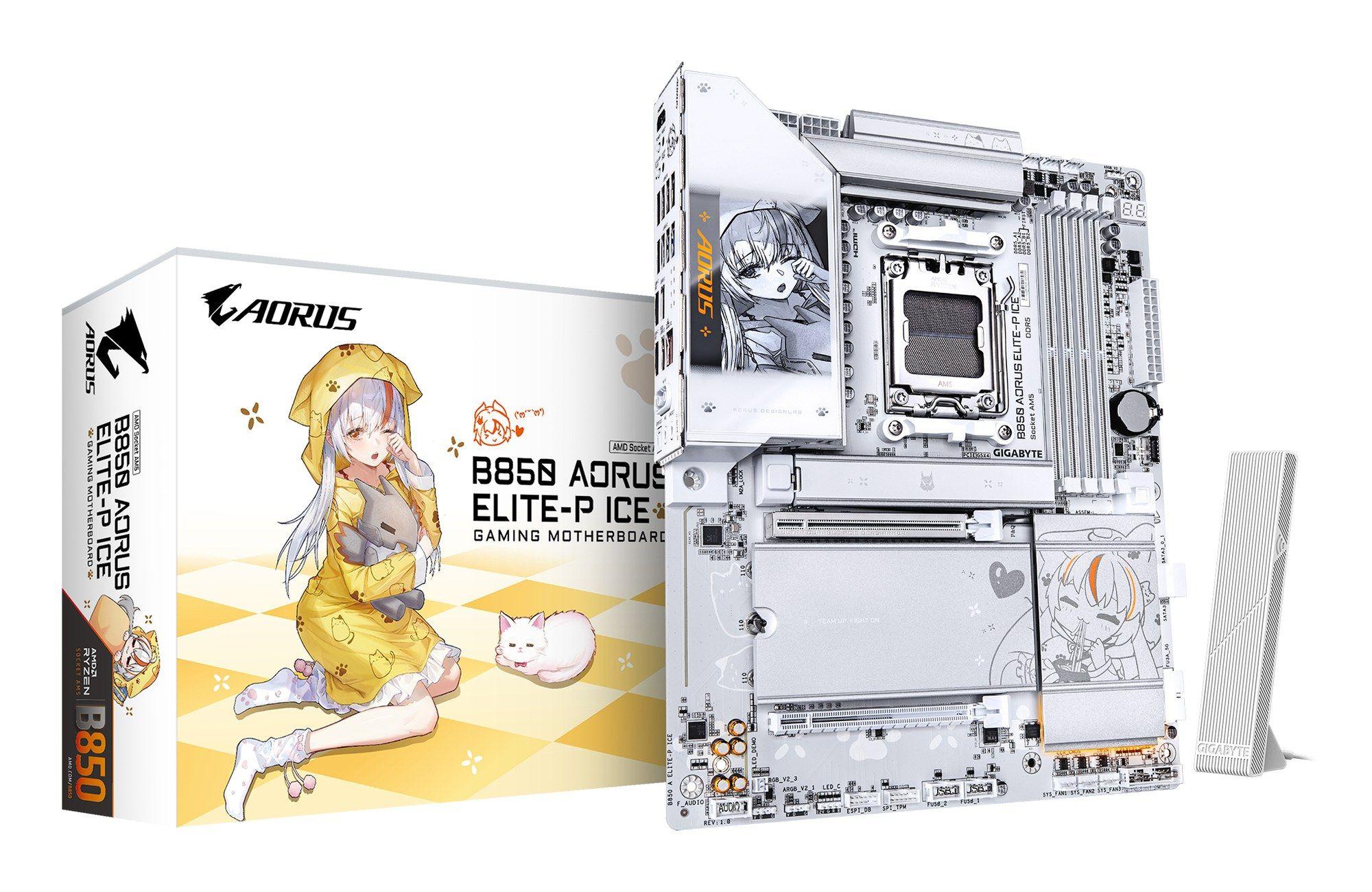 Motherboard GIGABYTE B850 AORUS ELITE-P ICE (AM5 - ATX - Dual channel - Branco)