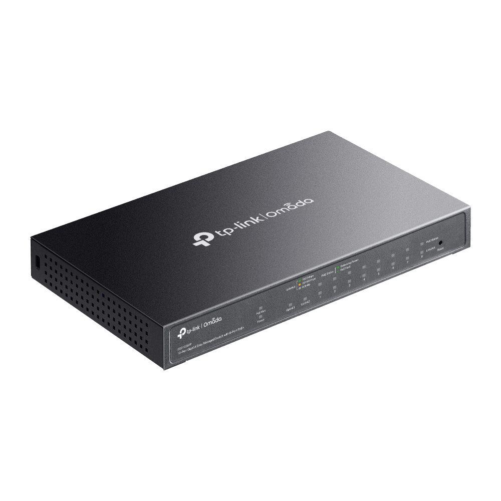 Switch Gerido TP-LINK Omada ES210GMP (Gigabit Ethernet - 4 MB - 20 Gbit/s - Preto) — miniatura 3