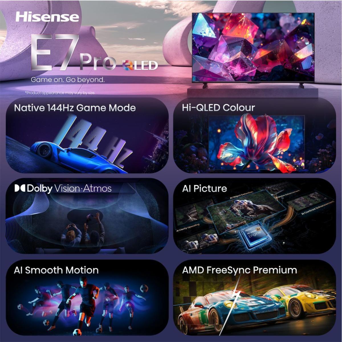 Smart TV HISENSE 85E7S PRO (85" - DLED - 4K Ultra HD - Preto) — miniatura 3