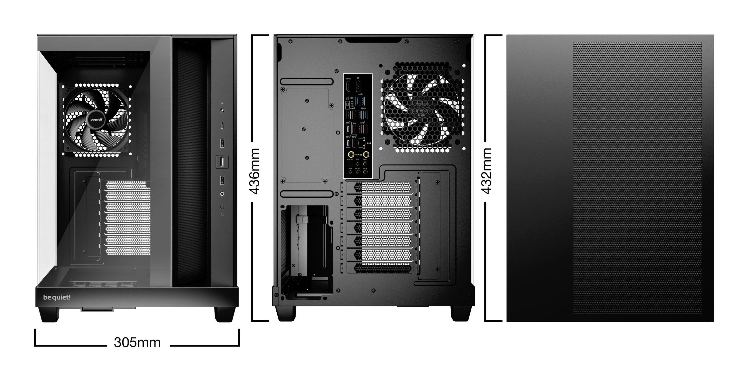 Caixa PC BE QUIET! Light Base 500 (ATX, micro ATX, Mini-ITX - ATX, PS2 - Midi Tower - Preto) — miniatura 2