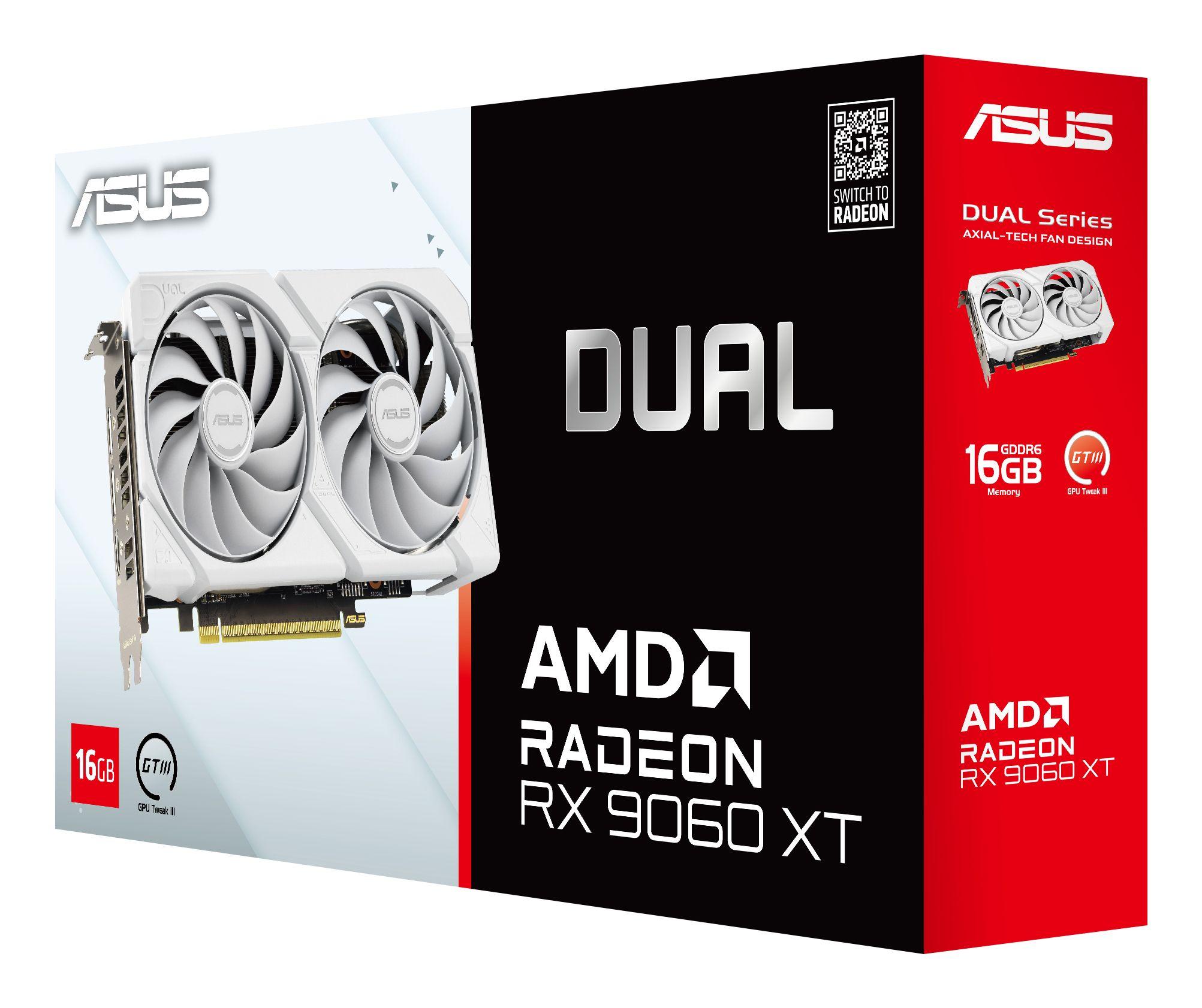 Placa Gráfica ASUS Dual Radeon RX 9060 XT (Radeon RX 9060 XT - 20 Gbps - 16 GB - Branco) — miniatura 16