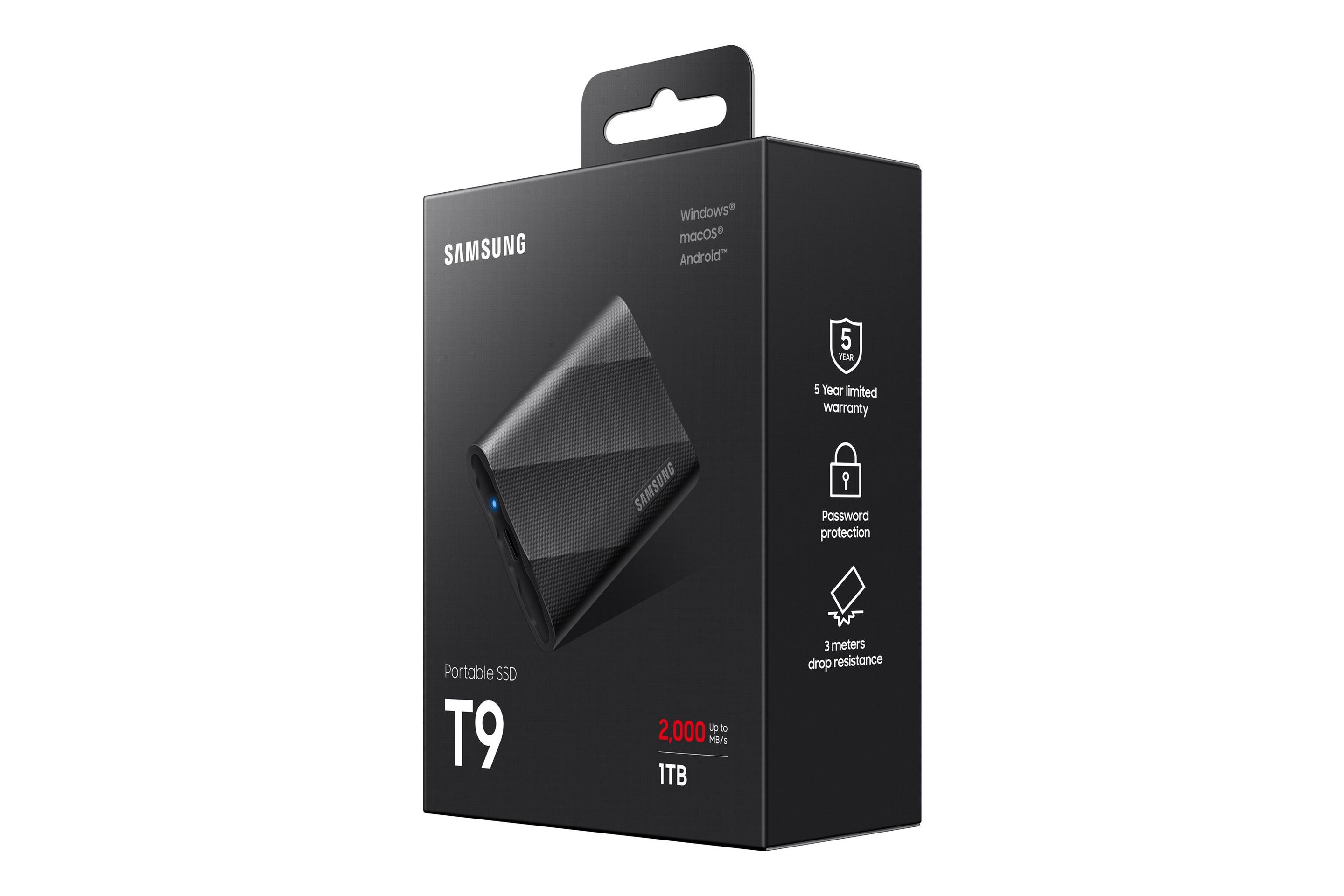 SSD SAMSUNG T9 MU-PG1T0B/EU (1 TB - USB 3.2 Gen 2 - Preto) — miniatura 13