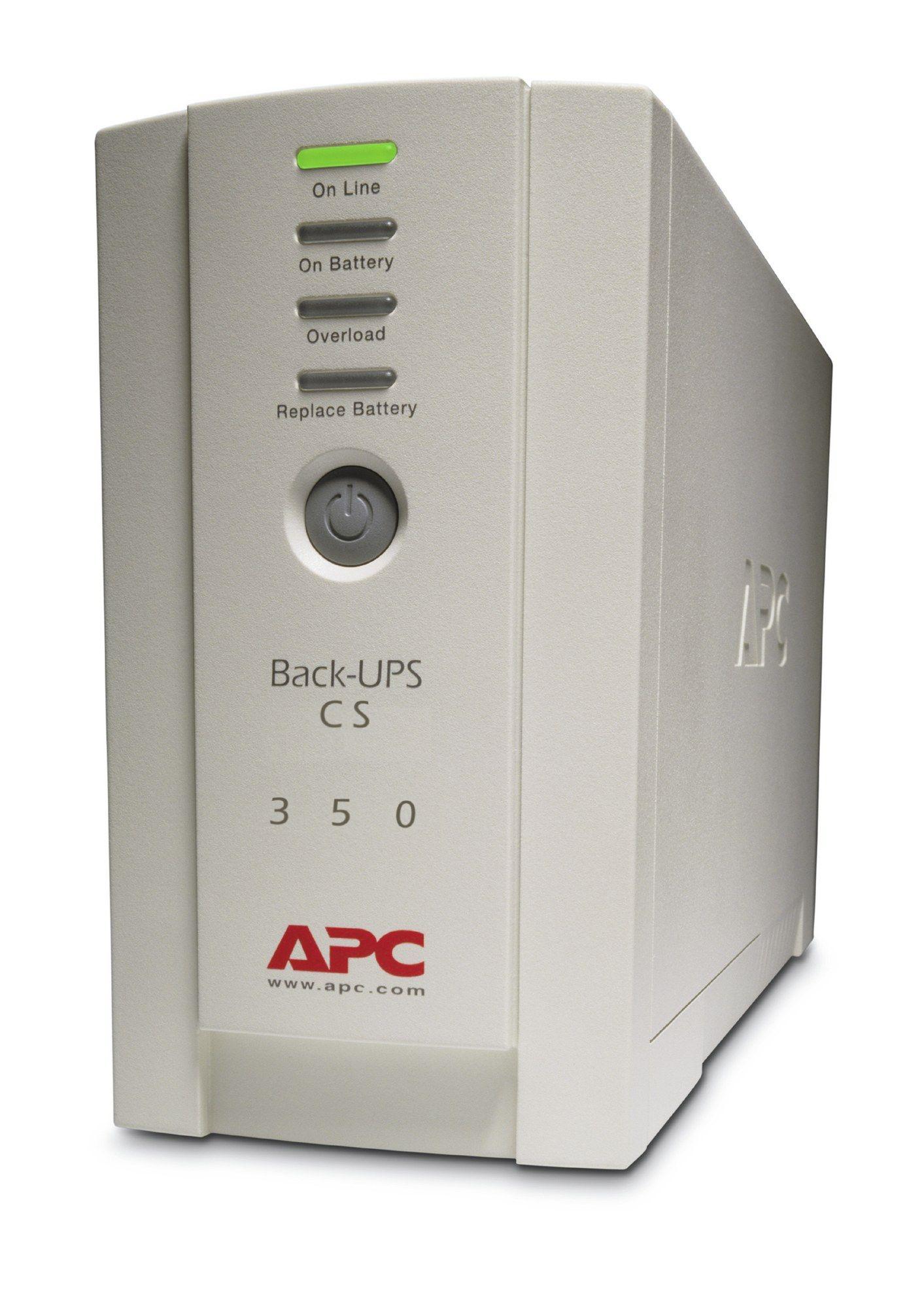 Sistema de Alimentação Ininterrupta (UPS) APC Back-UPS CS BK350EI (Acoplador C13 - Bege)