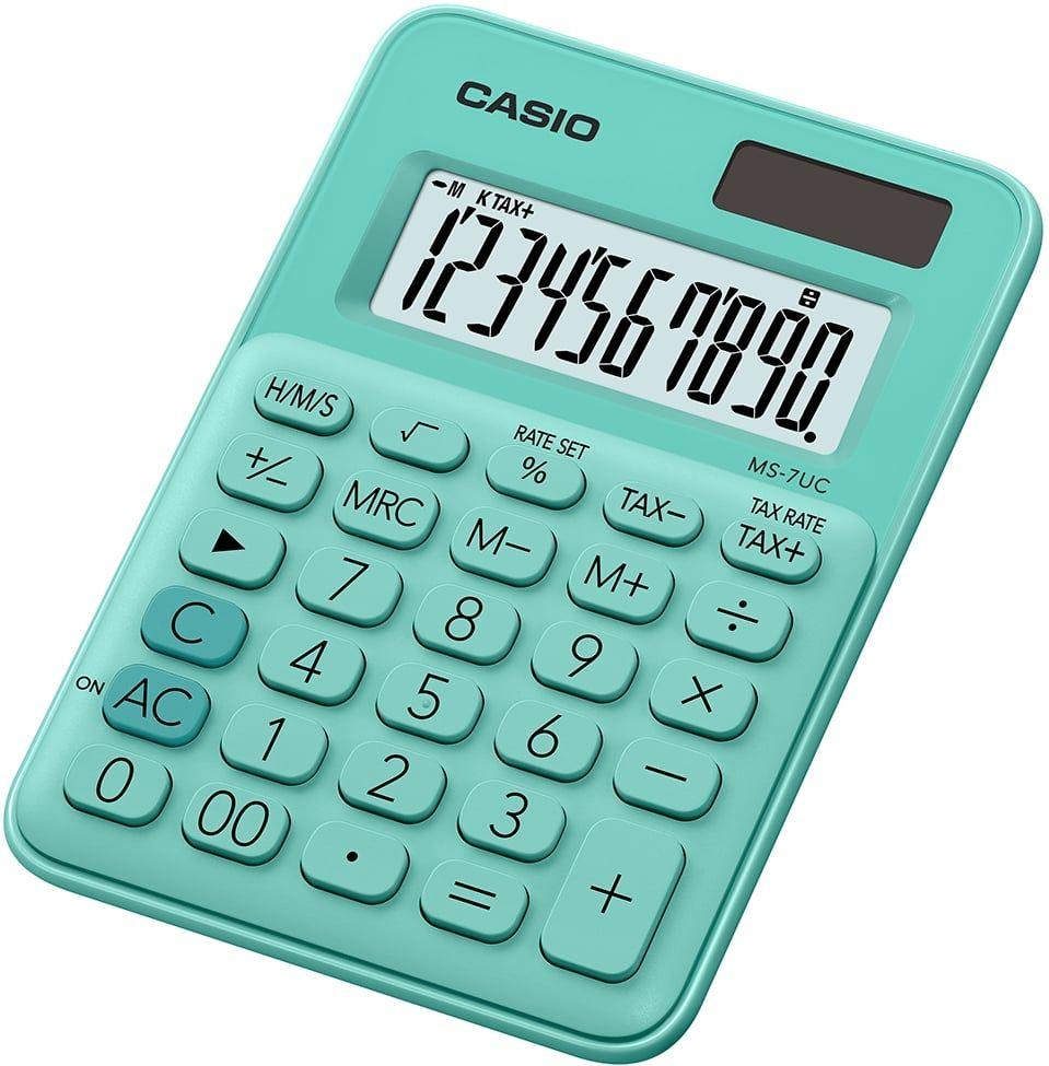 Calculadora de Mesa CASIO MS-7UC-GN (Verde)