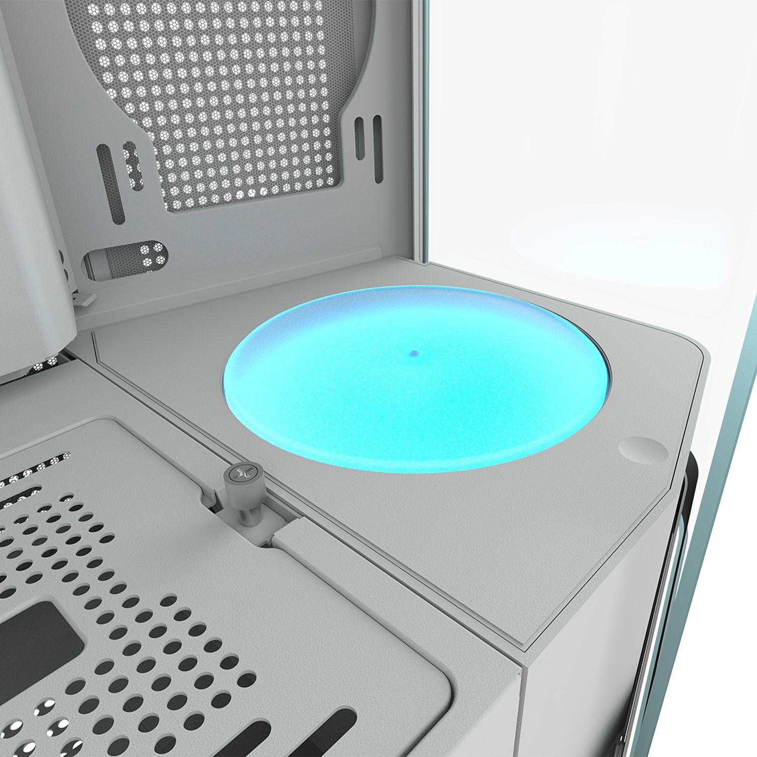 Plataforma Rotativa Iluminada COUGAR CGR-58M6W-LRP (Full Tower - Azul - Branco) — miniatura 2
