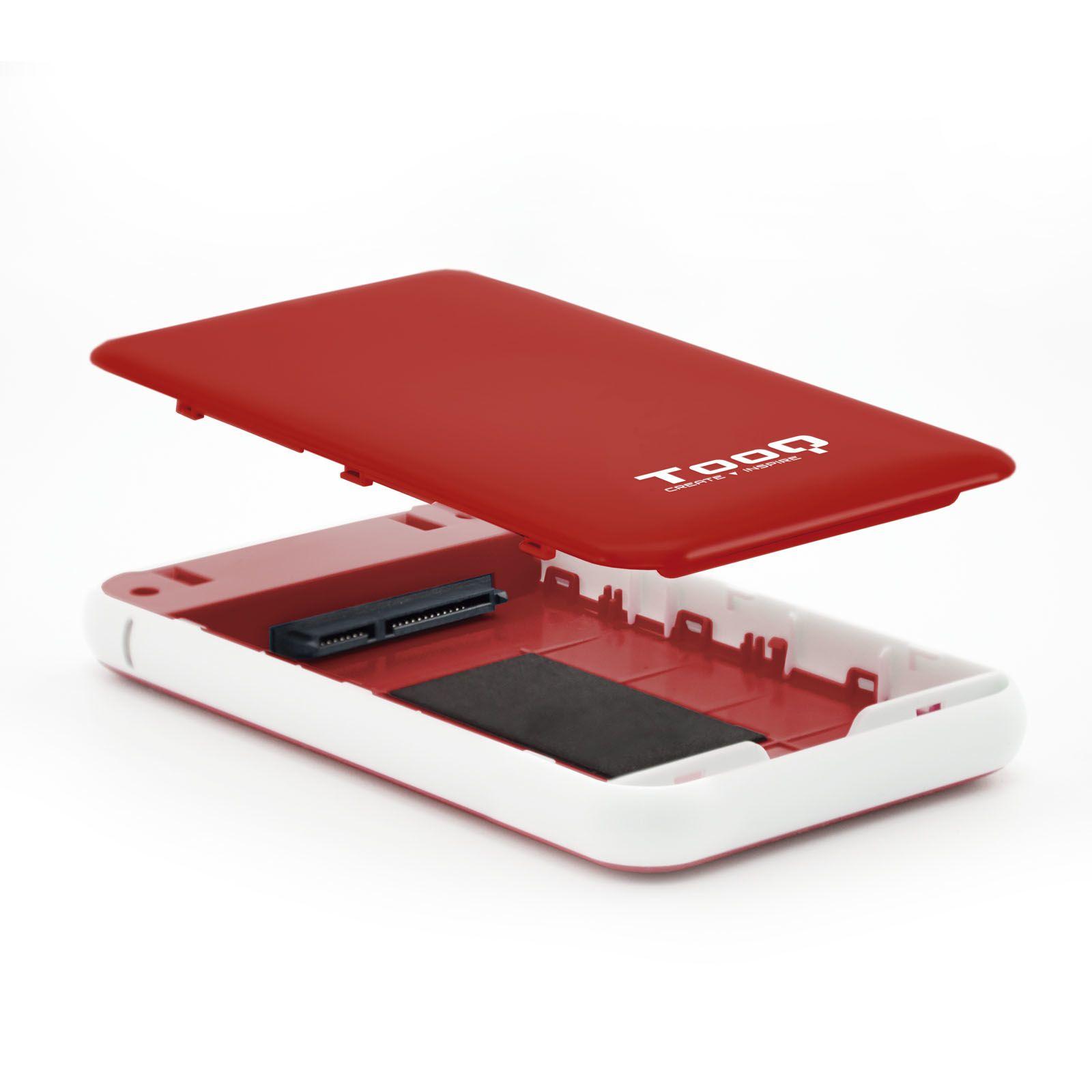Caixa Externa TOOQ TQE-2528R (2.5" - SATA I/II/III - Vermelho) — miniatura 2