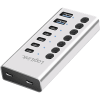 Hub USB LOGILINK UA0447 (7 Portas USB 3.2 Gen 1 - Alumínio)