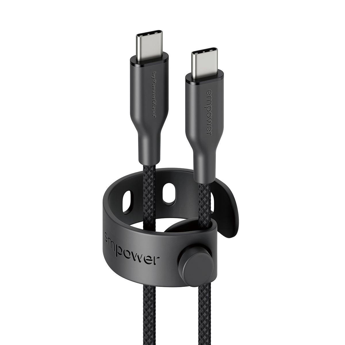 Cabo USB-C para USB-C PANZERGLASS empower™ Racing (2 m - Preto)