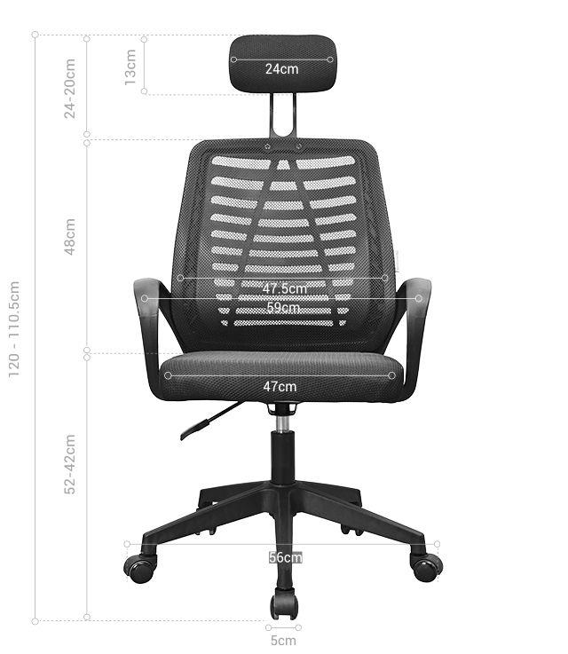 Cadeira de Escritório Ergonómica MARS GAMING MGC-ERGOB (100 kg - 120 cm - Algodão, Poliéster - Preto) — miniatura 5